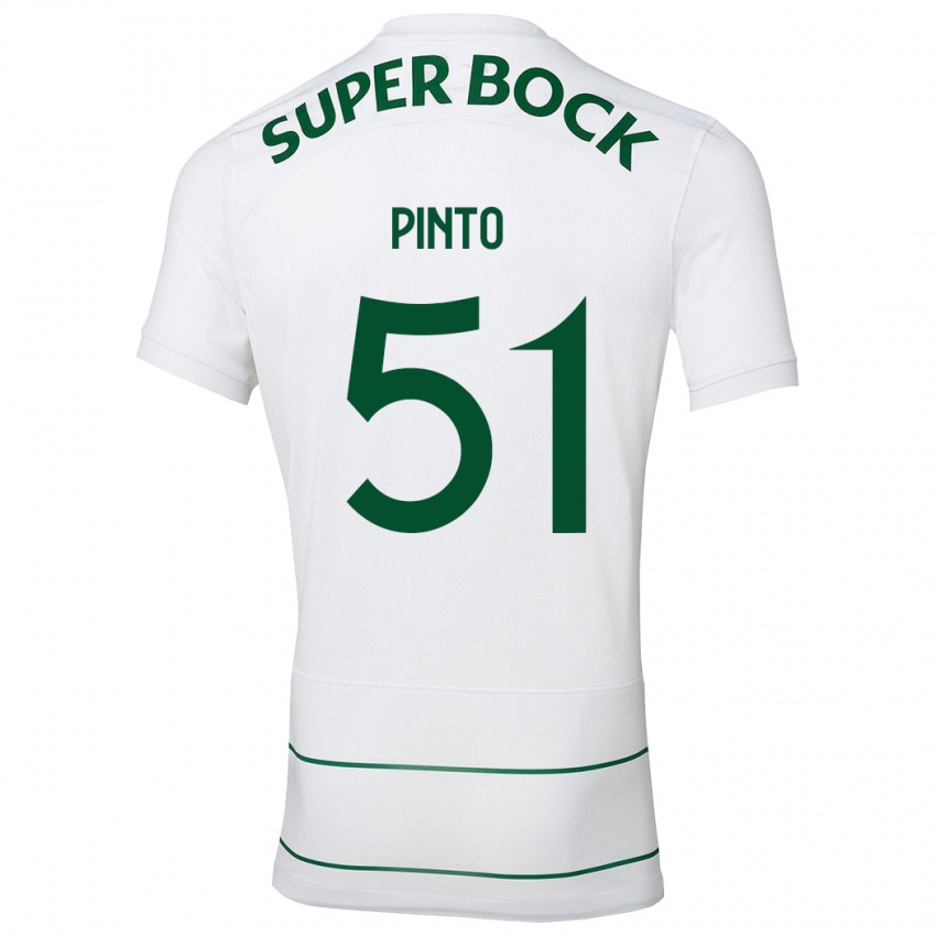 Criança Camisola Diogo Pinto #51 Branco Alternativa 2023/24 Camisa Brasil