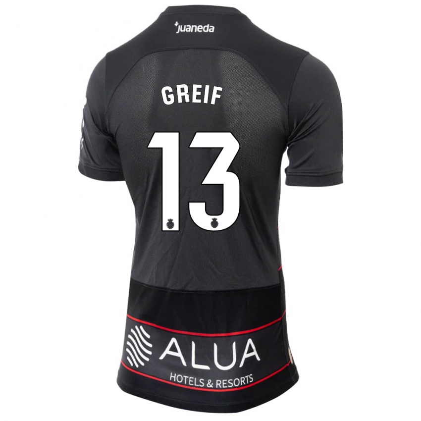 Criança Camisola Dominik Greif #13 Preto Alternativa 2023/24 Camisa Brasil