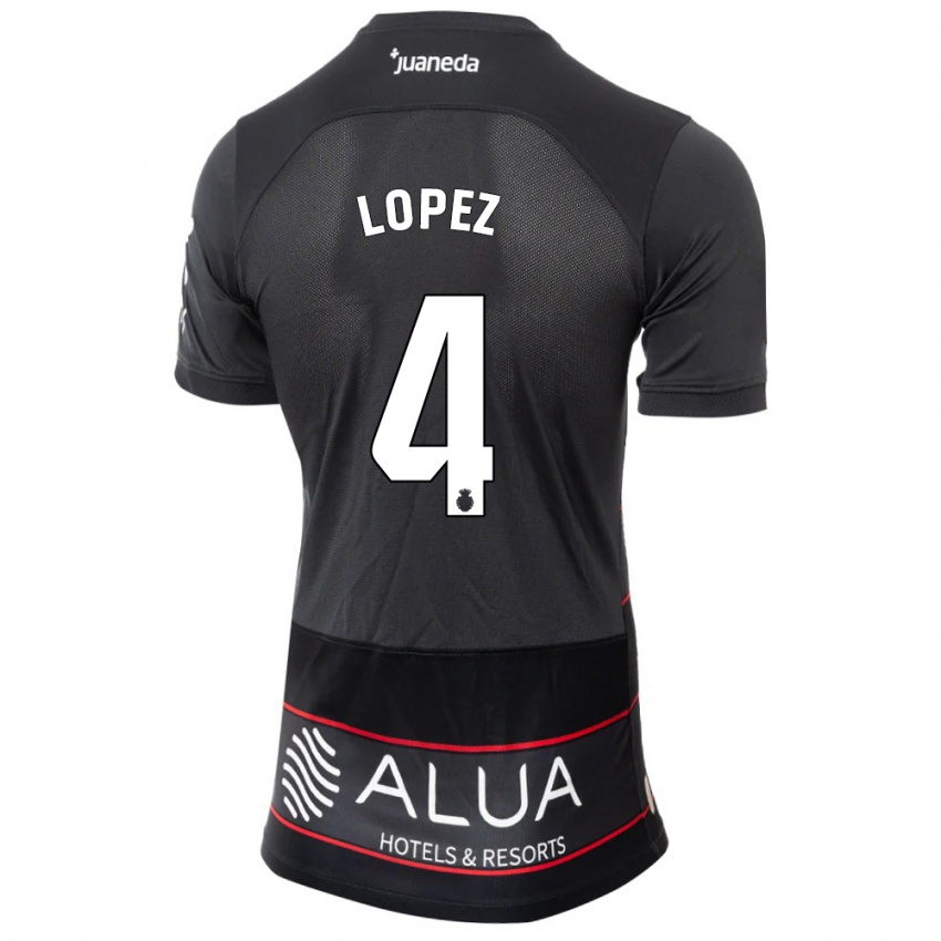 Criança Camisola David López #4 Preto Alternativa 2023/24 Camisa Brasil