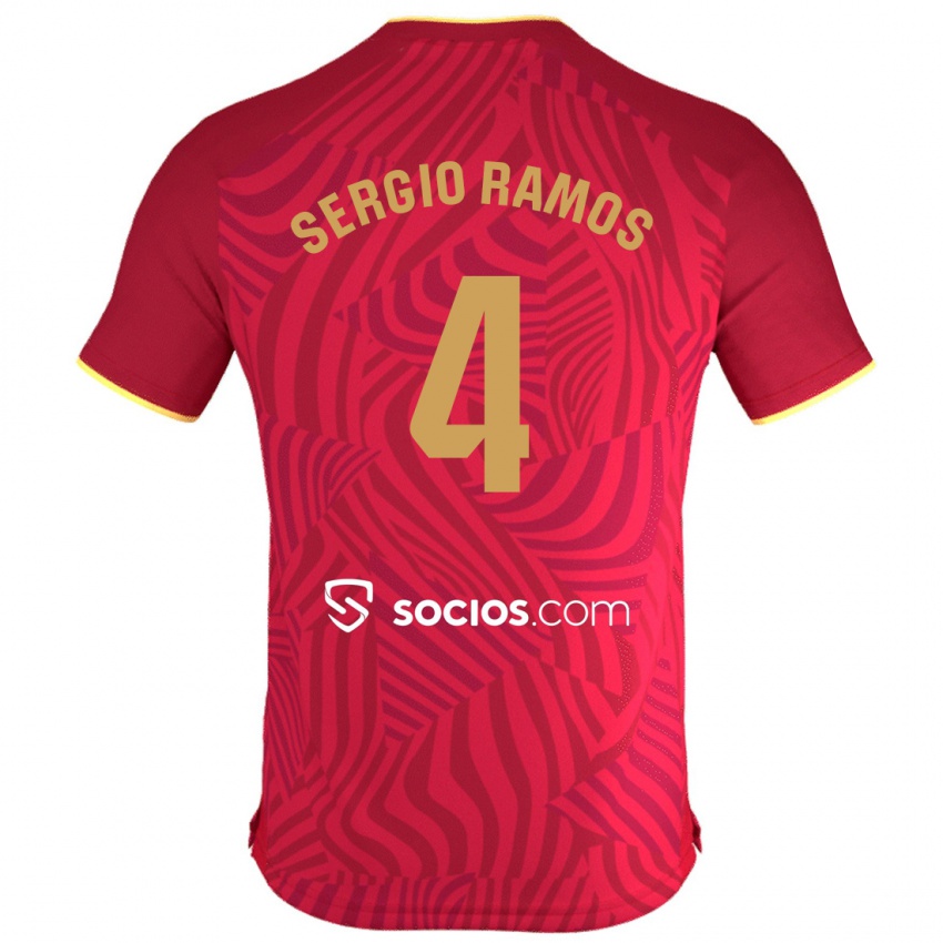 Criança Camisola Sergio Ramos #4 Vermelho Alternativa 2023/24 Camisa Brasil
