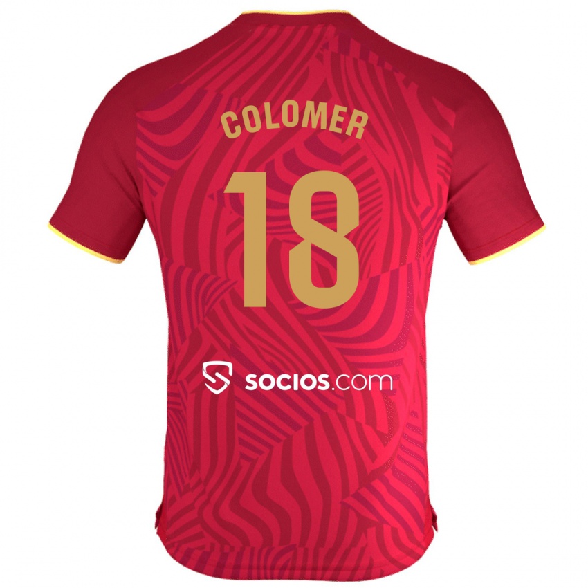Criança Camisola Carlos Colomer #18 Vermelho Alternativa 2023/24 Camisa Brasil