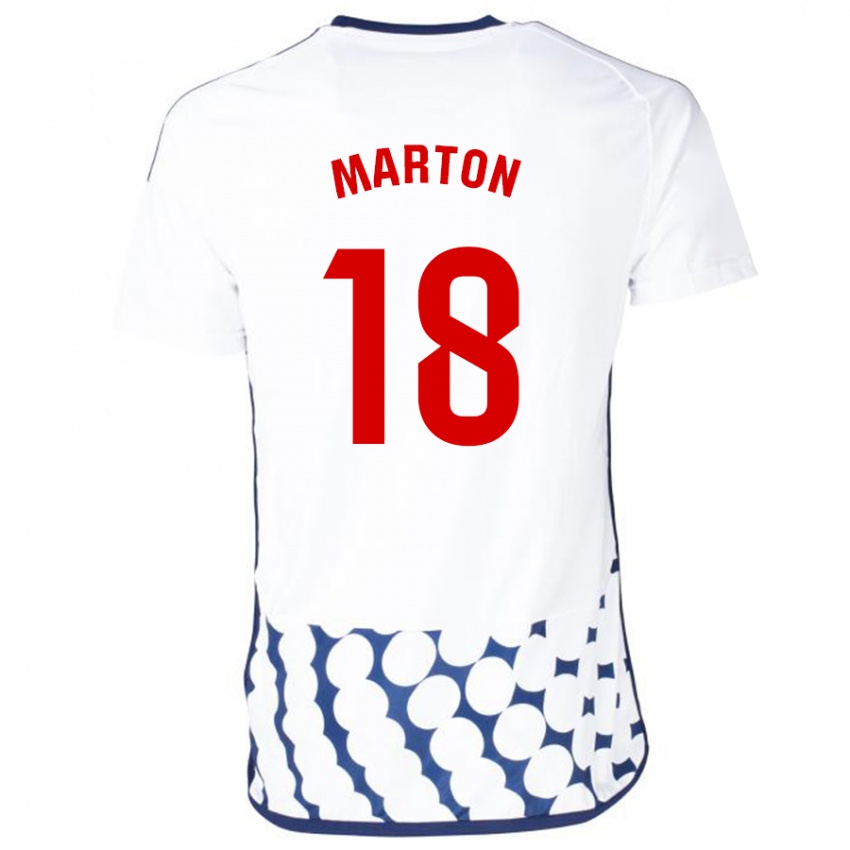 Criança Camisola Javier Martón #18 Branco Alternativa 2023/24 Camisa Brasil