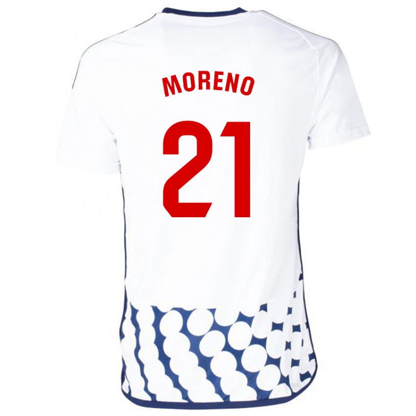 Criança Camisola Diego Moreno #21 Branco Alternativa 2023/24 Camisa Brasil