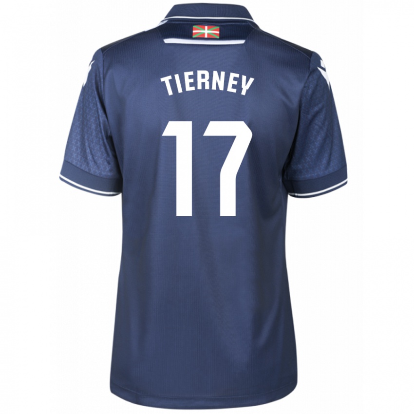 Criança Camisola Kieran Tierney #17 Marinha Alternativa 2023/24 Camisa Brasil