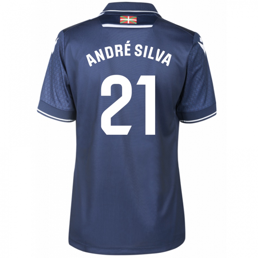 Criança Camisola Andre Silva #21 Marinha Alternativa 2023/24 Camisa Brasil