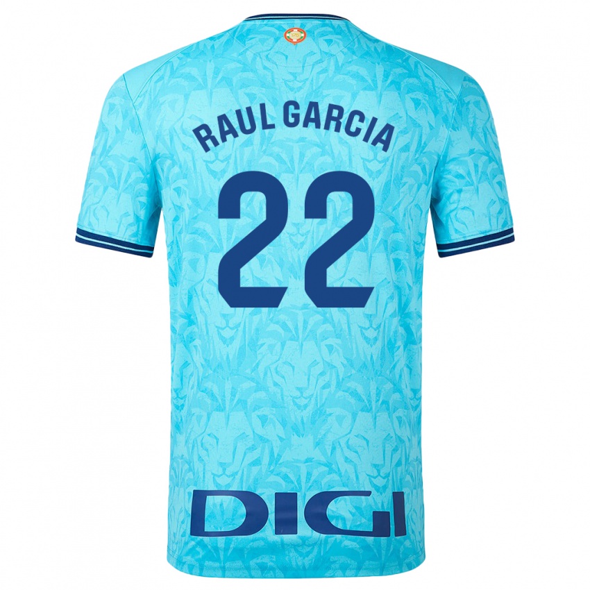 Criança Camisola Raúl García #22 Céu Azul Alternativa 2023/24 Camisa Brasil