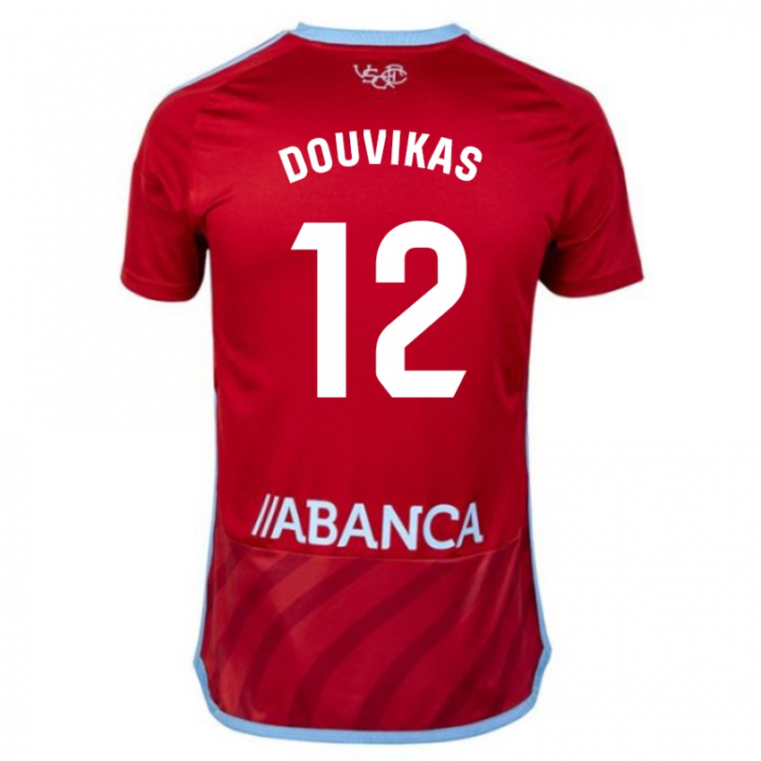 Criança Camisola Anastasios Douvikas #12 Vermelho Alternativa 2023/24 Camisa Brasil