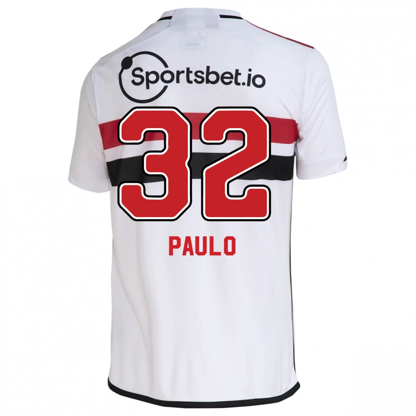 Homem Camisola Marcos Paulo #32 Branco Principal 2023/24 Camisa Brasil
