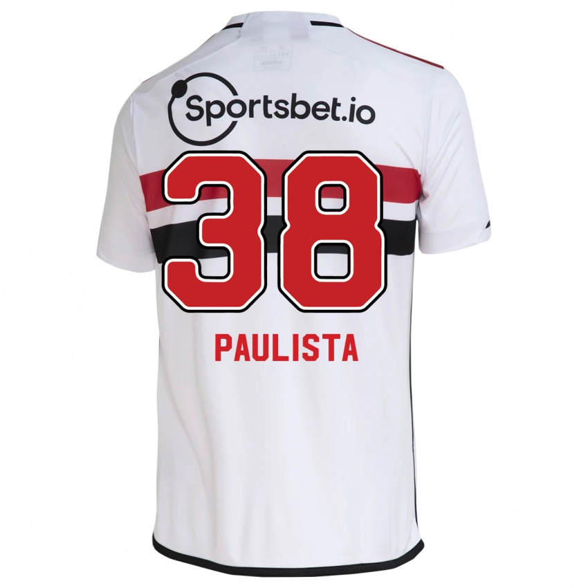 Homem Camisola Caio Paulista #38 Branco Principal 2023/24 Camisa Brasil