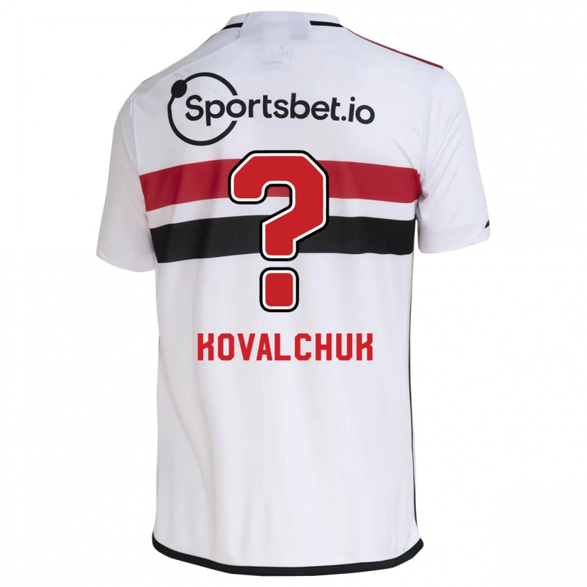 Homem Camisola Filipp Kovalchuk #0 Branco Principal 2023/24 Camisa Brasil