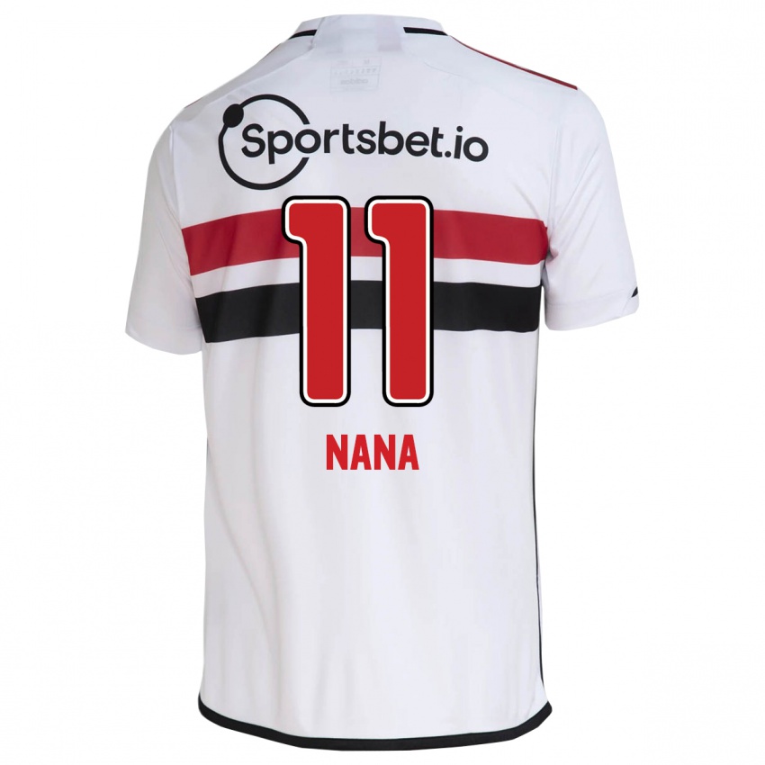 Homem Camisola Nana #11 Branco Principal 2023/24 Camisa Brasil