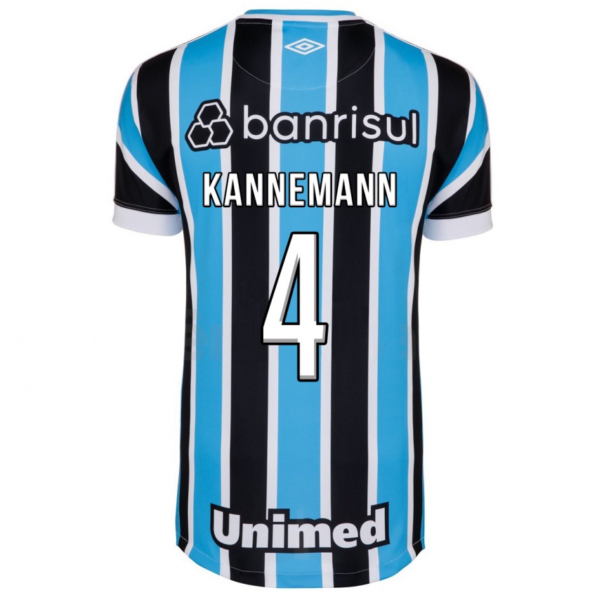 Homem Camisola Walter Kannemann #4 Azul Principal 2023/24 Camisa Brasil
