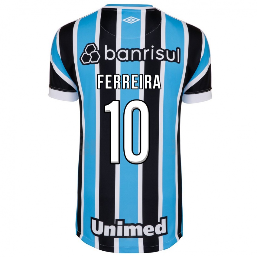 Homem Camisola Ferreira #10 Azul Principal 2023/24 Camisa Brasil