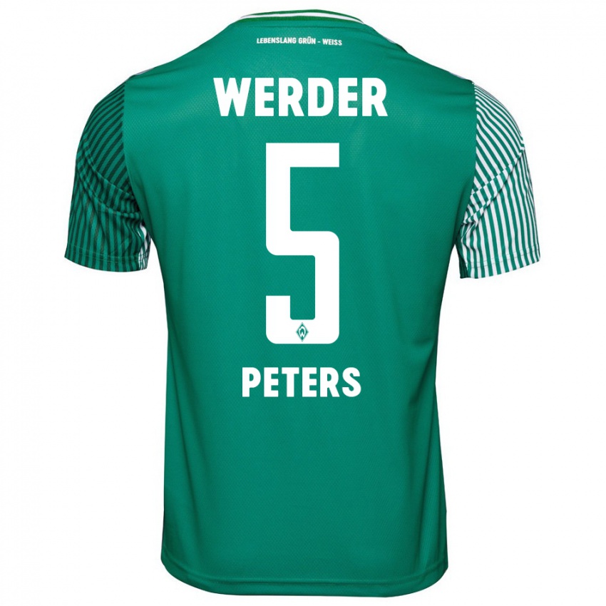 Homem Camisola Joshua Peters #5 Verde Principal 2023/24 Camisa Brasil