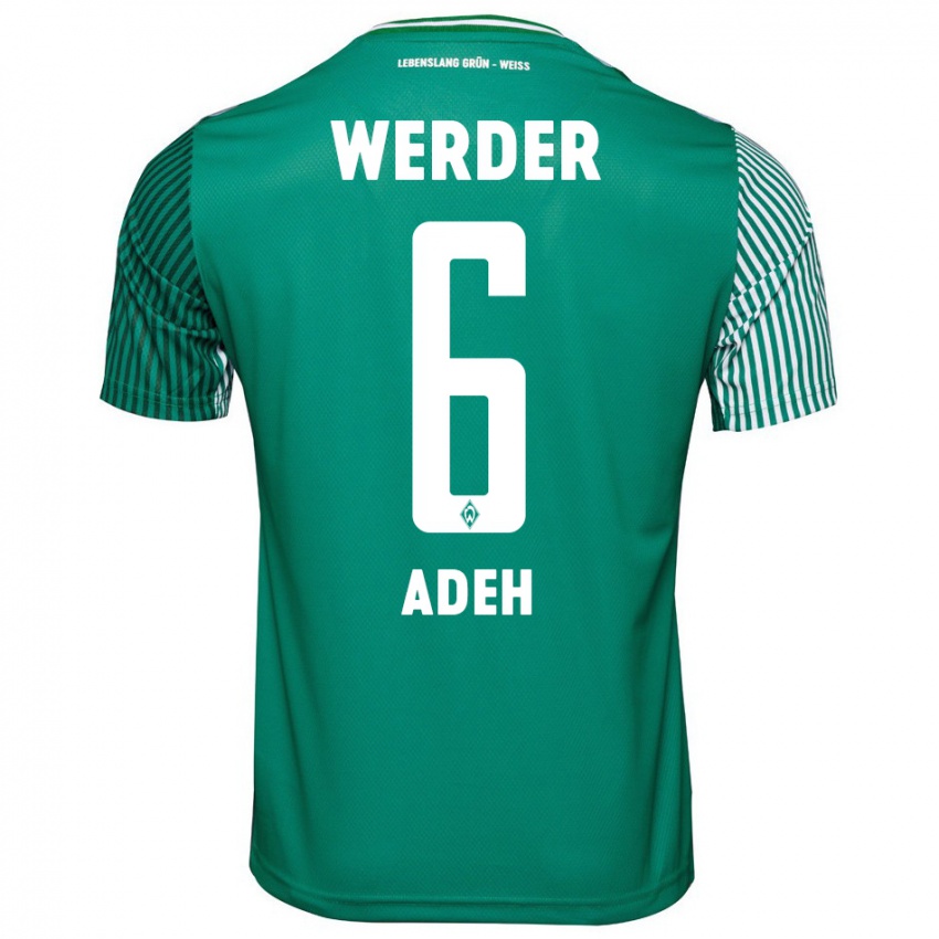 Homem Camisola Wesley Adeh #6 Verde Principal 2023/24 Camisa Brasil