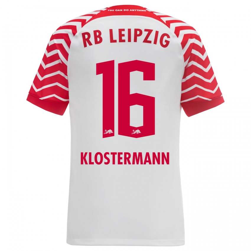 Homem Camisola Lukas Klostermann #16 Branco Principal 2023/24 Camisa Brasil