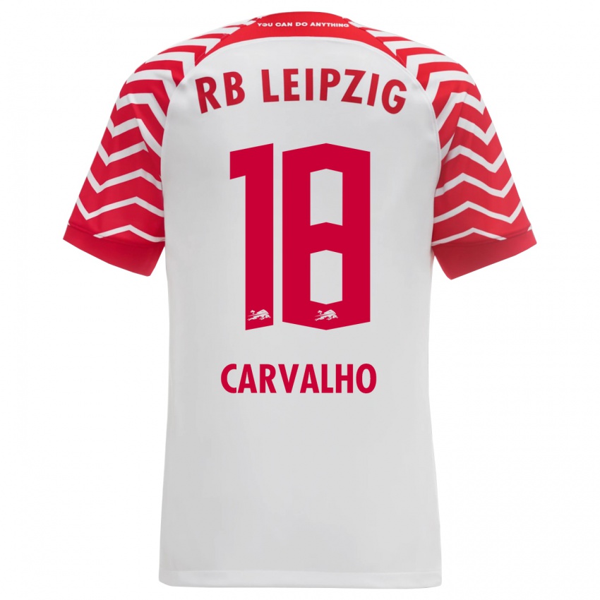Homem Camisola Fabio Carvalho #18 Branco Principal 2023/24 Camisa Brasil