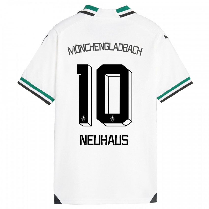 Homem Camisola Florian Neuhaus #10 Branco Verde Principal 2023/24 Camisa Brasil