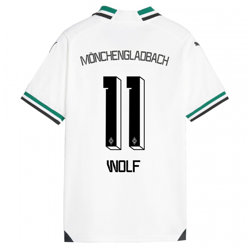 Homem Camisola Hannes Wolf #11 Branco Verde Principal 2023/24 Camisa Brasil