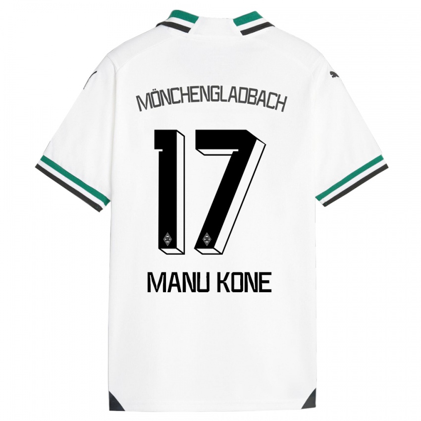 Homem Camisola Manu Kone #17 Branco Verde Principal 2023/24 Camisa Brasil