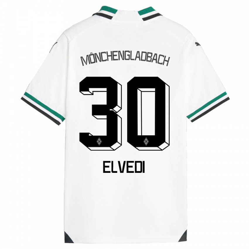 Homem Camisola Nico Elvedi #30 Branco Verde Principal 2023/24 Camisa Brasil
