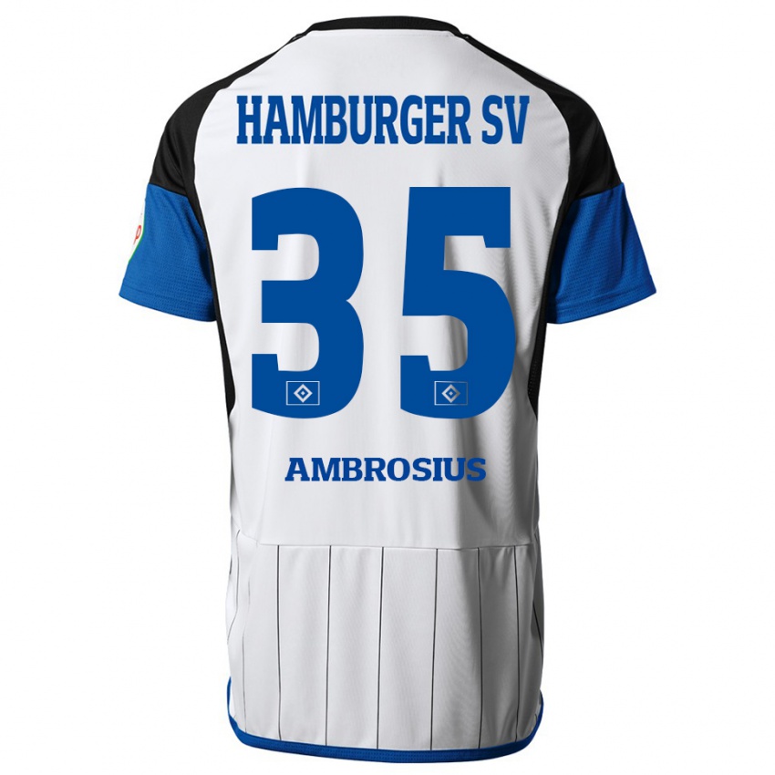 Homem Camisola Stephan Ambrosius #35 Branco Principal 2023/24 Camisa Brasil