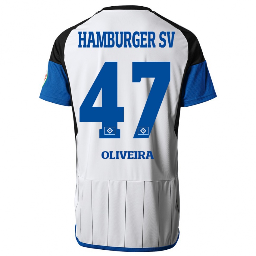 Homem Camisola Nicolas Oliveira #47 Branco Principal 2023/24 Camisa Brasil