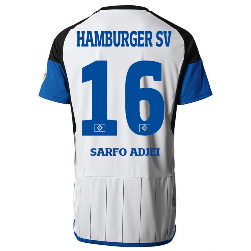 Homem Camisola Maximilian Sarfo-Adjei #16 Branco Principal 2023/24 Camisa Brasil