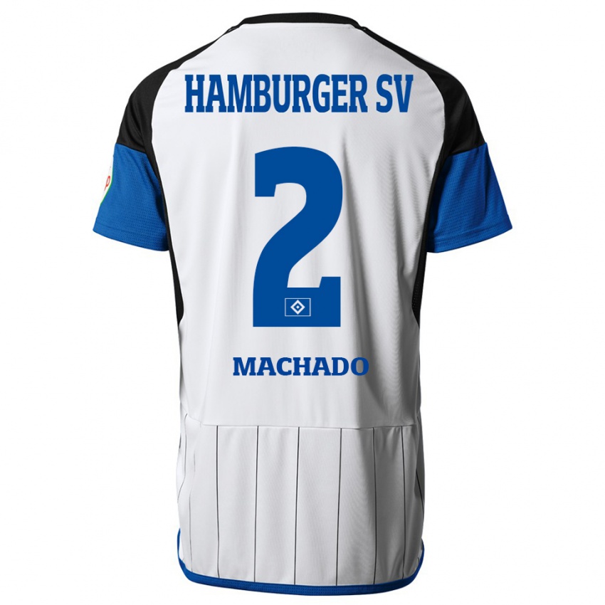 Homem Camisola Kilian Hölscher Machado #2 Branco Principal 2023/24 Camisa Brasil