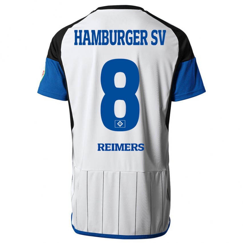 Homem Camisola Moritz Reimers #8 Branco Principal 2023/24 Camisa Brasil