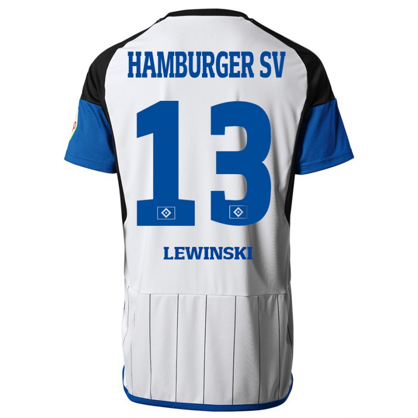 Homem Camisola Fyn-Luca Lewinski #13 Branco Principal 2023/24 Camisa Brasil