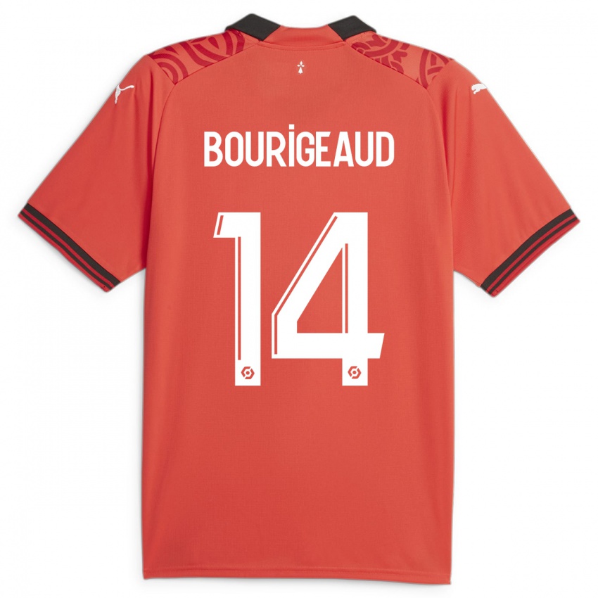 Homem Camisola Benjamin Bourigeaud #14 Vermelho Principal 2023/24 Camisa Brasil