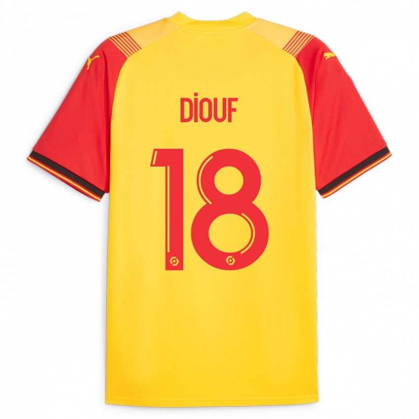 Homem Camisola Andy Diouf #18 Amarelo Principal 2023/24 Camisa Brasil