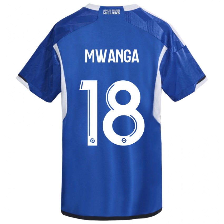 Homem Camisola Junior Mwanga #18 Azul Principal 2023/24 Camisa Brasil