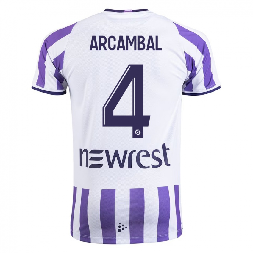 Homem Camisola Anais Arcambal #4 Branco Principal 2023/24 Camisa Brasil