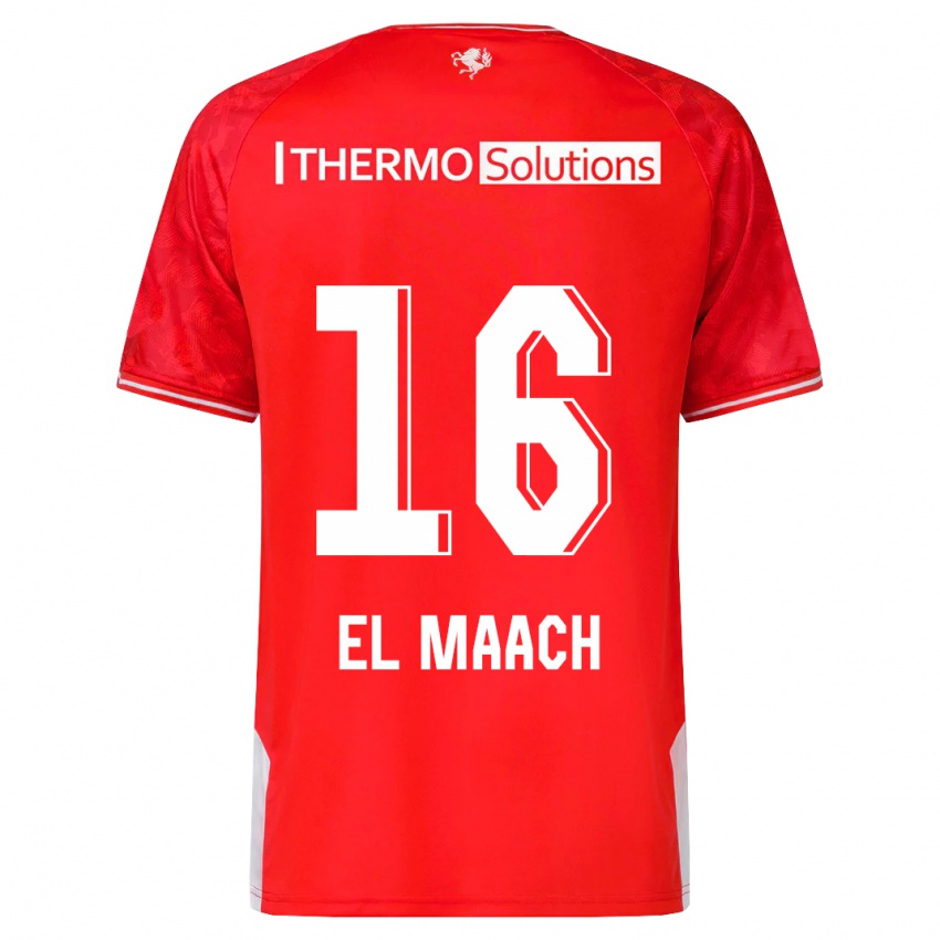 Homem Camisola Issam El Maach #16 Vermelho Principal 2023/24 Camisa Brasil