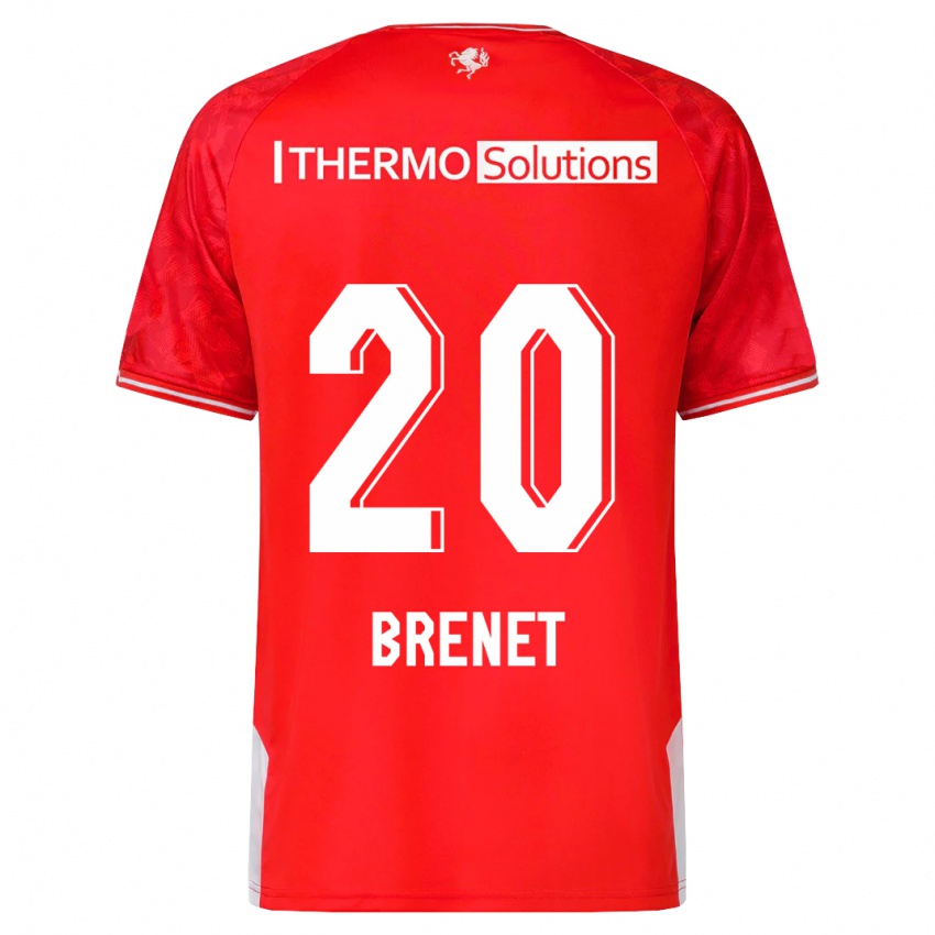 Homem Camisola Joshua Brenet #20 Vermelho Principal 2023/24 Camisa Brasil