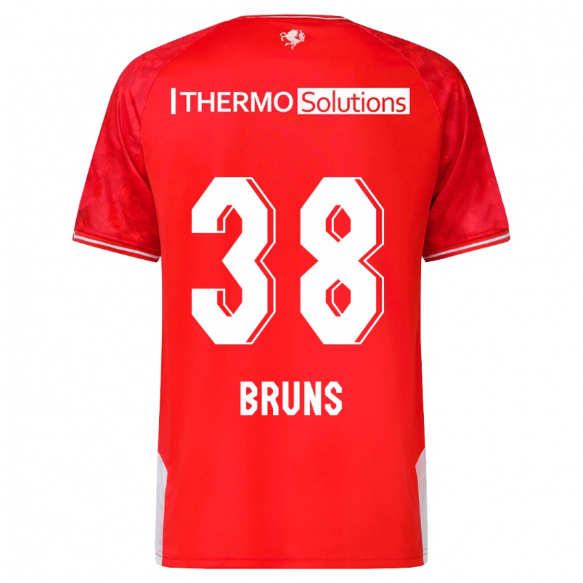 Homem Camisola Max Bruns #38 Vermelho Principal 2023/24 Camisa Brasil