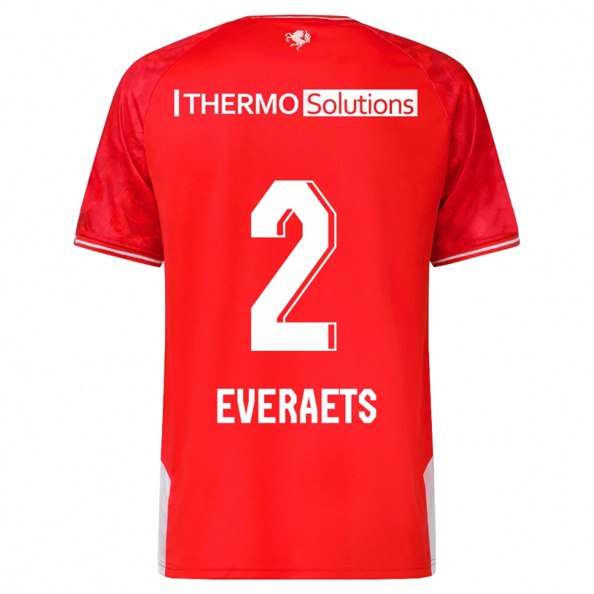 Homem Camisola Kim Everaets #2 Vermelho Principal 2023/24 Camisa Brasil