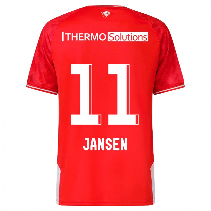 Homem Camisola Renate Jansen #11 Vermelho Principal 2023/24 Camisa Brasil