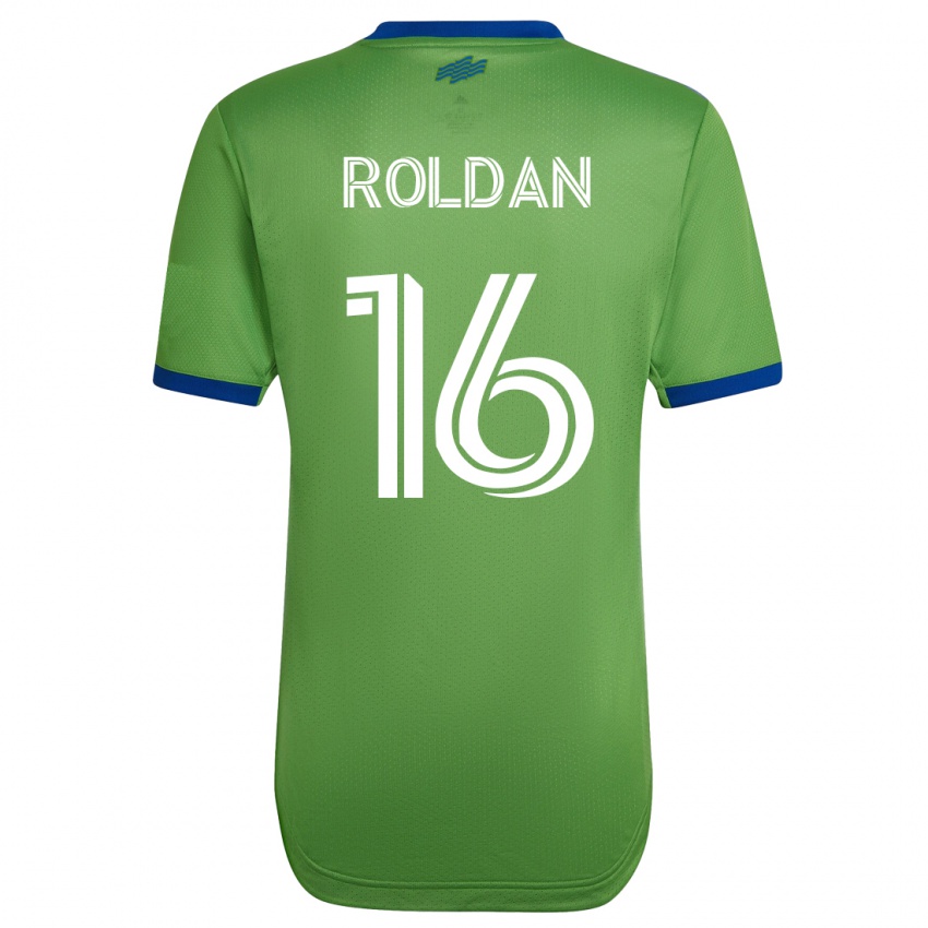 Homem Camisola Álex Roldán #16 Verde Principal 2023/24 Camisa Brasil