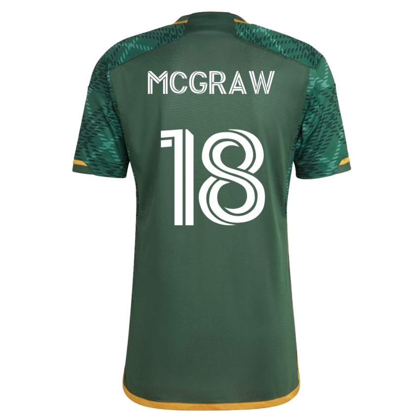 Homem Camisola Zac Mcgraw #18 Verde Principal 2023/24 Camisa Brasil