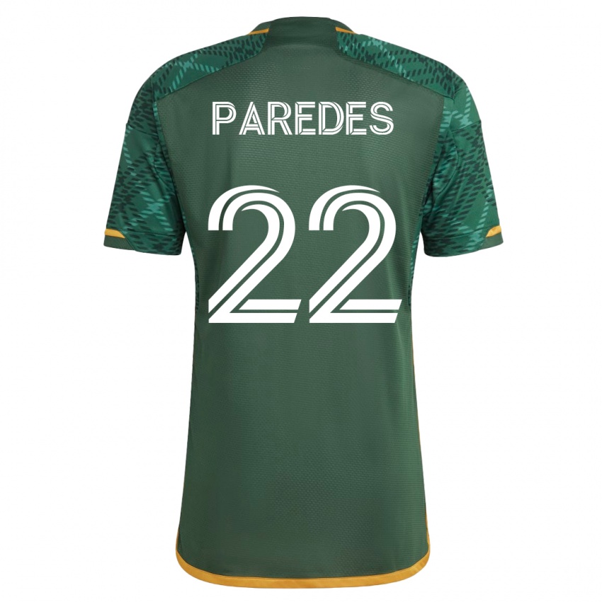 Homem Camisola Cristhian Paredes #22 Verde Principal 2023/24 Camisa Brasil