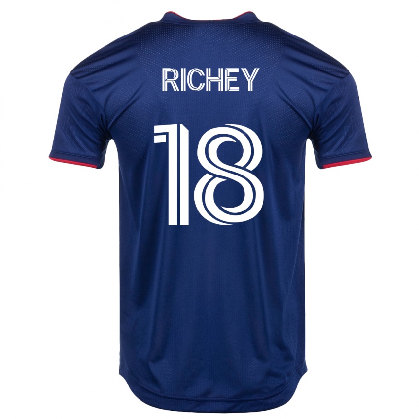 Homem Camisola Spencer Richey #18 Marinha Principal 2023/24 Camisa Brasil