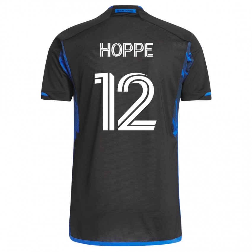 Homem Camisola Matthew Hoppe #12 Azul Preto Principal 2023/24 Camisa Brasil
