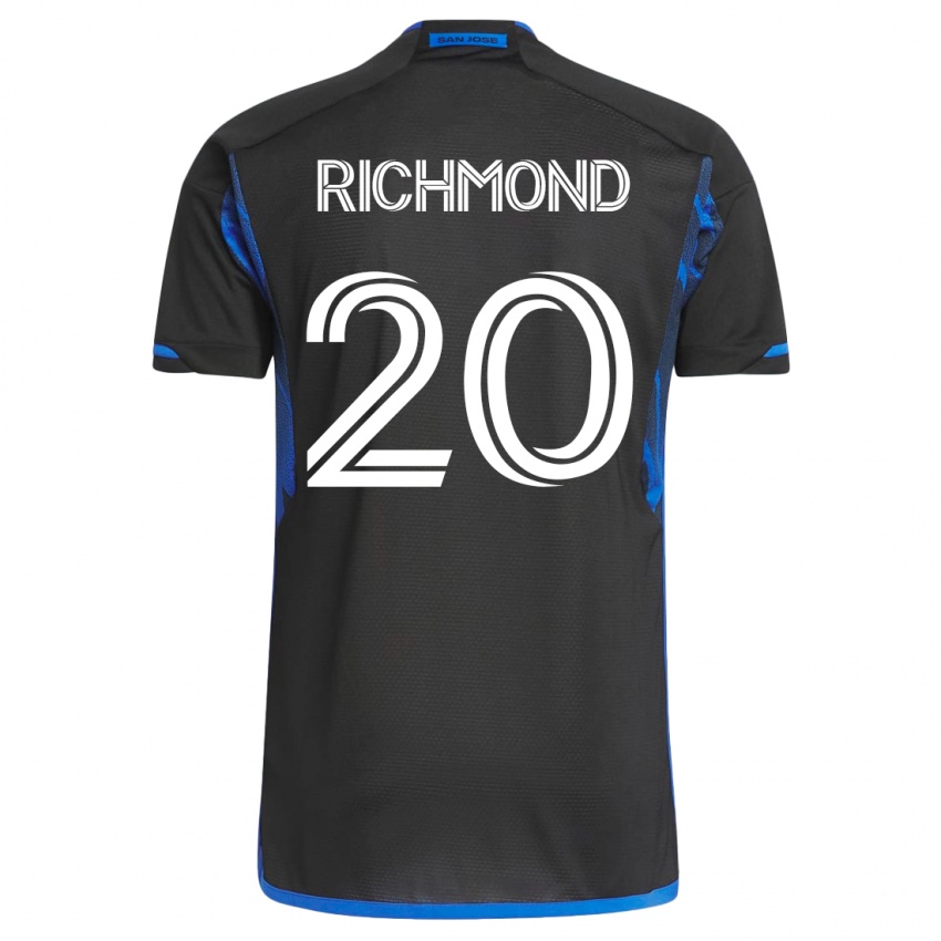 Homem Camisola Will Richmond #20 Azul Preto Principal 2023/24 Camisa Brasil