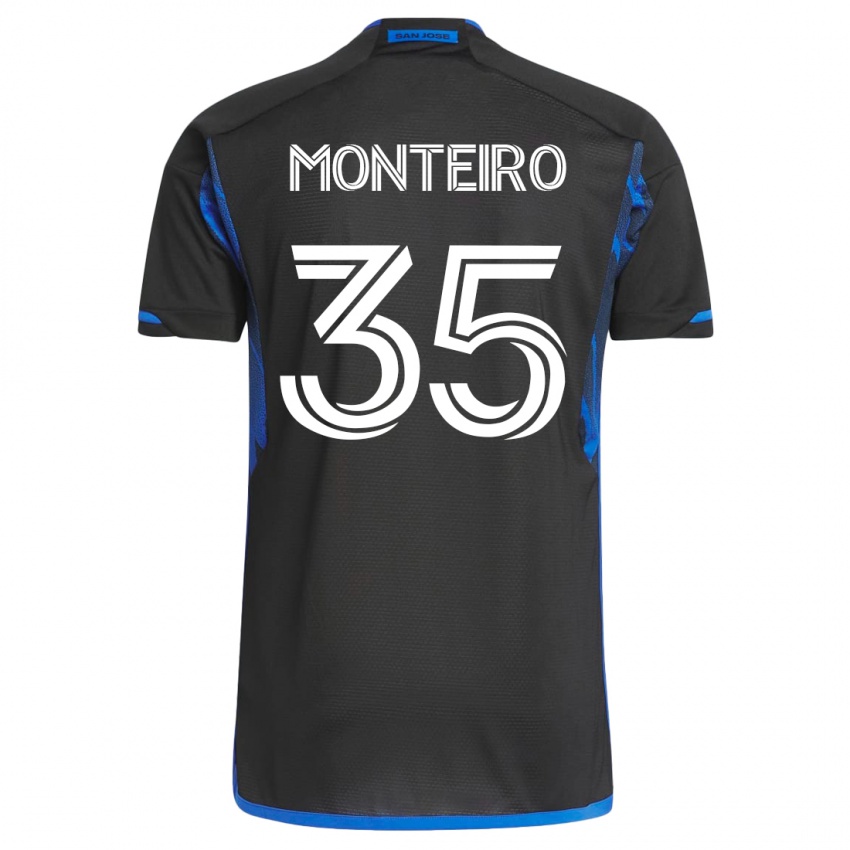 Homem Camisola Jamiro Monteiro #35 Azul Preto Principal 2023/24 Camisa Brasil