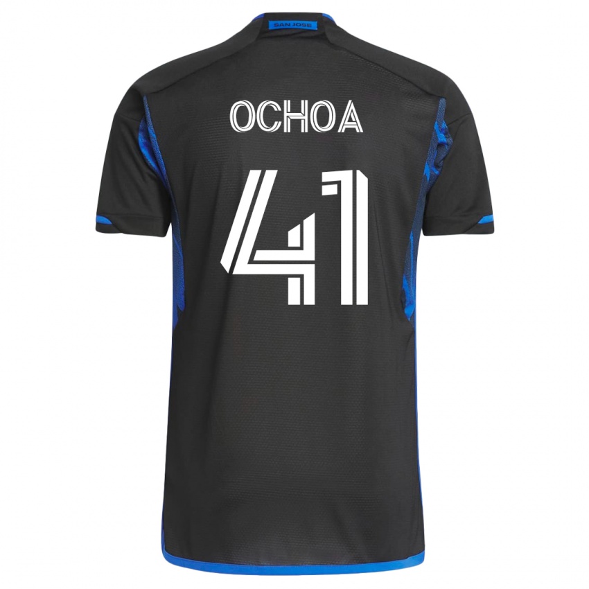 Homem Camisola Emmanuel Ochoa #41 Azul Preto Principal 2023/24 Camisa Brasil