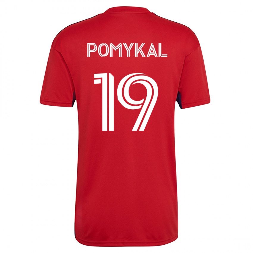 Homem Camisola Paxton Pomykal #19 Vermelho Principal 2023/24 Camisa Brasil