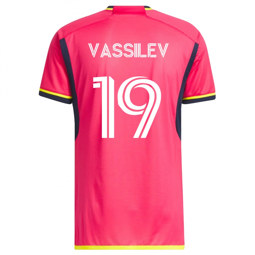 Homem Camisola Indiana Vassilev #19 Rosa Principal 2023/24 Camisa Brasil